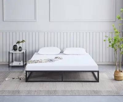 Metalen bedframe Marek - 160x200cm - mat zwart – kavel bij Openbare Verkopen, Beveren-Leie