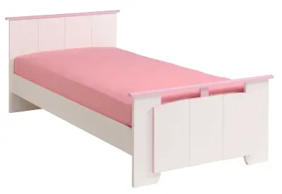 Kinderbed Biotiful 90x200 cm - roze/wit – kavel bij Openbare Verkopen, Beveren-Leie