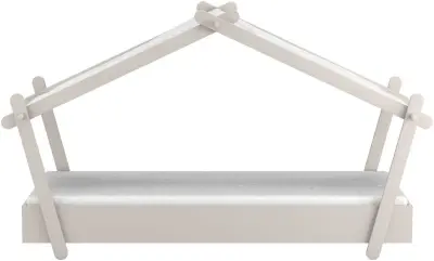 Bedhuisje Virginia 90 x 200 cm-lichtgrijs/ecru – kavel bij Openbare Verkopen, Beveren-Leie