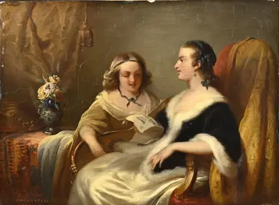 Alfred de Saint, Musicerende dames – kavel bij Twents Veilinghuis