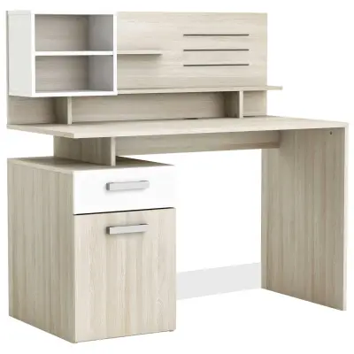 Bureau Siam-Shannon in eik en mat wit – kavel bij Openbare Verkopen, Beveren-Leie