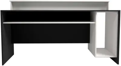 Gaming bureau Beri 140 cm - wit/zwart – kavel bij Openbare Verkopen, Beveren-Leie