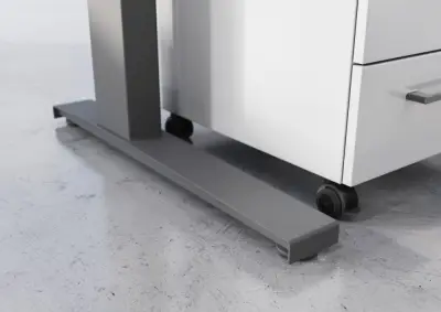 Bureau Osmond 160cm mechanisch verstelbaar - lichtgrijs/zilver – kavel bij Openbare Verkopen, Beveren-Leie
