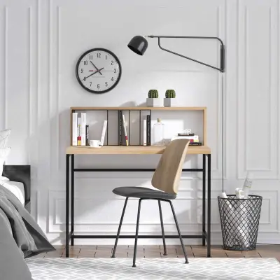 Creative Home Office Bureau met Planken | Eiken Zwart – kavel bij Openbare Verkopen, Beveren-Leie