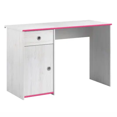 Bureau Smoozy 121cm - wit/roze of blauw – kavel bij Openbare Verkopen, Beveren-Leie