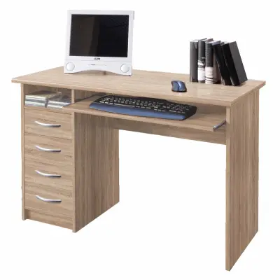 Bureau Jils 110cm met 4 lades - eik – kavel bij Openbare Verkopen, Beveren-Leie