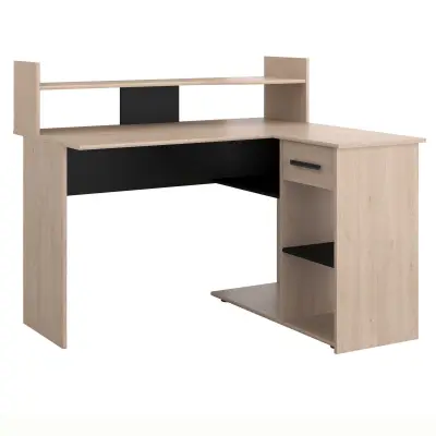 Bureau Professional 102cm- zwart/eik – kavel bij Openbare Verkopen, Beveren-Leie