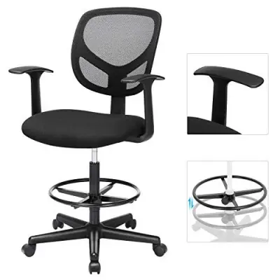 Ergonomische bureaustoel met armleuningen, hoogte 55-75 cm, capaciteit 120 kg – kavel bij Openbare Verkopen, Beveren-Leie