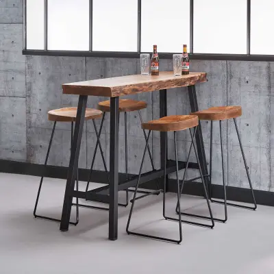 4 x Barstoel Rayan - acacia – kavel bij Openbare Verkopen, Beveren-Leie