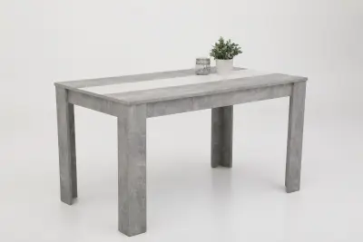 Eettafel Marije 140x80cm-beton/wit/zwart – kavel bij Openbare Verkopen, Beveren-Leie