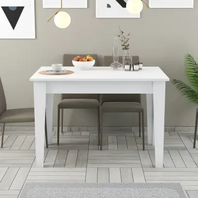 Kiev Keukentafel | 100% MELAMINE | Wit – kavel bij Openbare Verkopen, Beveren-Leie