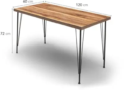 Dragon Eettafel | 100% Melamine | Metalen Frame | Eiken Zwart – kavel bij Openbare Verkopen, Beveren-Leie