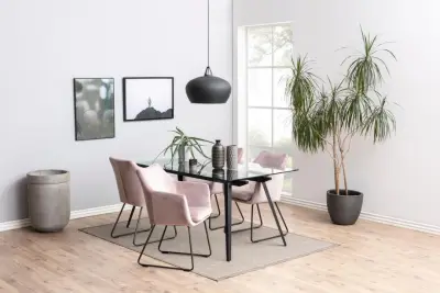 Eettafel Maurane 180x90cm - zwart – kavel bij Openbare Verkopen, Beveren-Leie