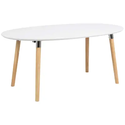 Verlengbare eettafel Benjamin 170/270x100cm - wit/ eik – kavel bij Openbare Verkopen, Beveren-Leie