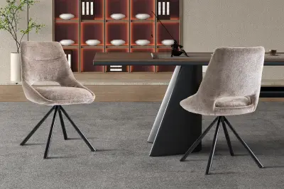 4 x Stoel Dante | 51 x 60 x 86 cm | Taupe – kavel bij Openbare Verkopen, Beveren-Leie