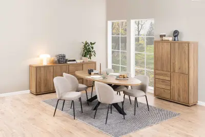 4 x Eetkamerstoel Patricia - 59x47x82 cm - Monza/beige – kavel bij Openbare Verkopen, Beveren-Leie