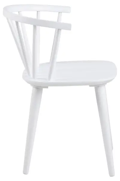 6 x Eetkamerstoel Ida - 51x51x75cm - rubberhout - wit – kavel bij Openbare Verkopen, Beveren-Leie