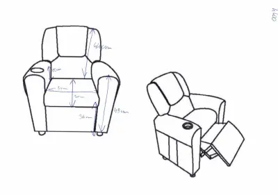 Relaxfauteuil voor kinderen Rex - grijs – kavel bij Openbare Verkopen, Beveren-Leie