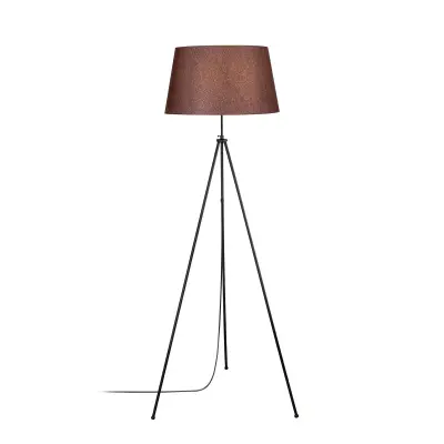 Tripod Staande lamp | METALEN BEHUIZING | Zwart, Bruin – kavel bij Openbare Verkopen, Beveren-Leie