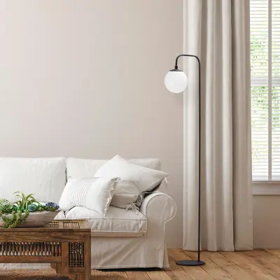 Viran Staande lamp | METALEN BEHUIZING | Zwart, crème – kavel bij Openbare Verkopen, Beveren-Leie