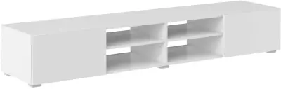 Tv-meubel Podium 185 cm - wit – kavel bij Openbare Verkopen, Beveren-Leie
