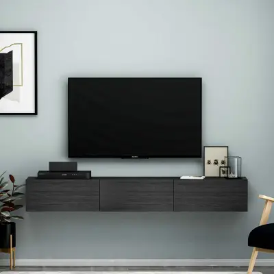 Terra TV-meubel | 100% MELAMINE | Zwart – kavel bij Openbare Verkopen, Beveren-Leie