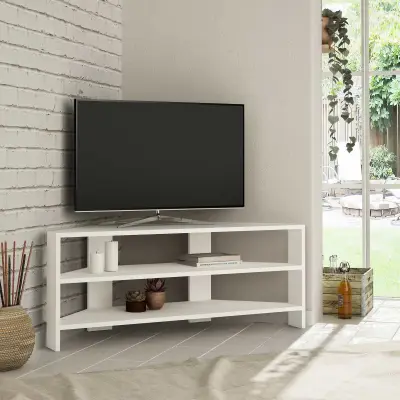 Thales TV-meubel | 100% MELAMINE | Wit – kavel bij Openbare Verkopen, Beveren-Leie
