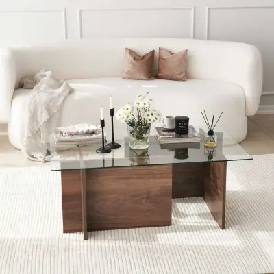 Escape Salontafel | GEHARD GLAS | Walnoot – kavel bij Openbare Verkopen, Beveren-Leie
