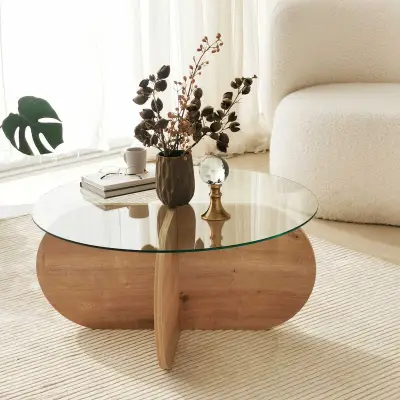 Bubble Salontafel | GEHARD GLAS | Saffier Eiken – kavel bij Openbare Verkopen, Beveren-Leie