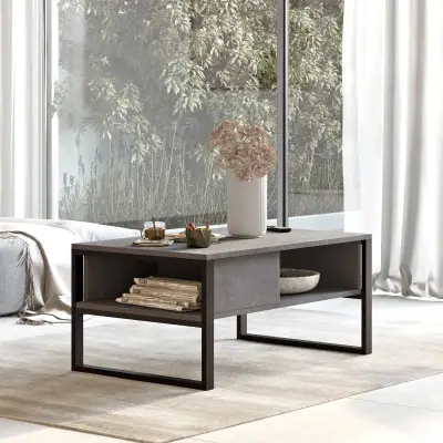 ML34 Salontafel | 100% MELAMINE | Zilver – kavel bij Openbare Verkopen, Beveren-Leie