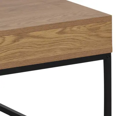 Salontafel Willford 80x80 - eik/zwart – kavel bij Openbare Verkopen, Beveren-Leie