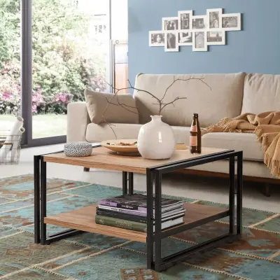 Cosmo Salontafel | 100% MELAMINE | Atlantisch grenen, zwart – kavel bij Openbare Verkopen, Beveren-Leie