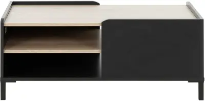 Salontafel Arnhem 60x106 industrieel - zwart/kastanje – kavel bij Openbare Verkopen, Beveren-Leie