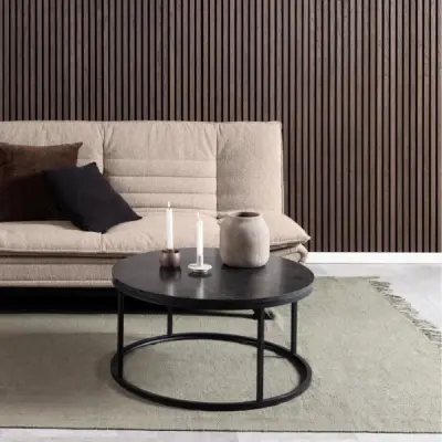 Stijlvolle Spiro salontafel: Zwart marmeren blad, 80x40cm – kavel bij Openbare Verkopen, Beveren-Leie