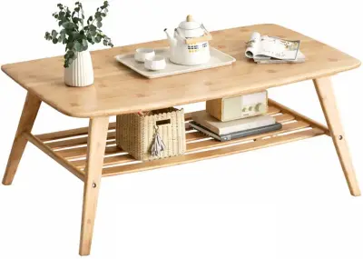 Salontafel Reini - 120x60x50cm - bamboehout – kavel bij Openbare Verkopen, Beveren-Leie