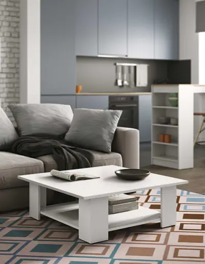 Salontafel Square 67x67 - wit – kavel bij Openbare Verkopen, Beveren-Leie