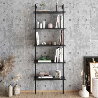 Paula Boekenplank | 100% MELAMINE | Zwart – kavel bij Openbare Verkopen, Beveren-Leie