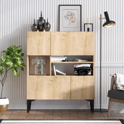 Krista Console | 100% MELAMINE | Saffier Eiken – kavel bij Openbare Verkopen, Beveren-Leie