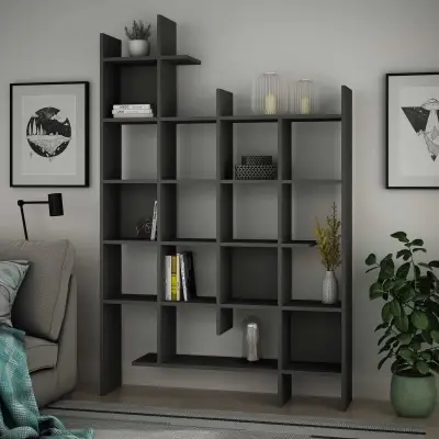 Manco Boekenplank | 100% MELAMINE | Antraciet – kavel bij Openbare Verkopen, Beveren-Leie