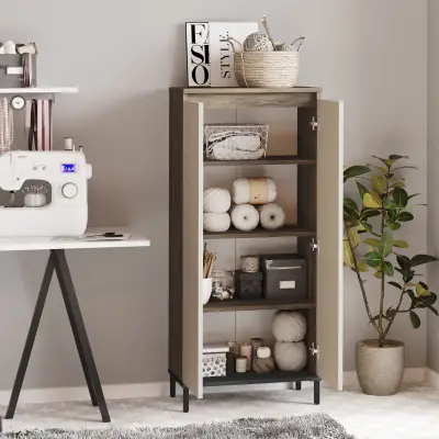 Locelso multifunctionele kast 60cm bruin antraciet – kavel bij Openbare Verkopen, Beveren-Leie