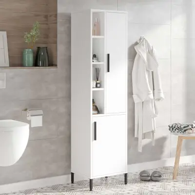 Locelso multifunctionele kast wit melamine 18 mm dik metalen frame – kavel bij Openbare Verkopen, Beveren-Leie