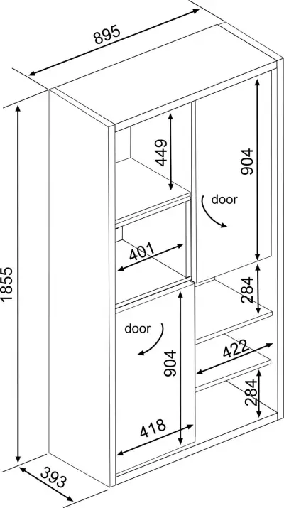 Boekenkast Frame - donkere eik – kavel bij Openbare Verkopen, Beveren-Leie