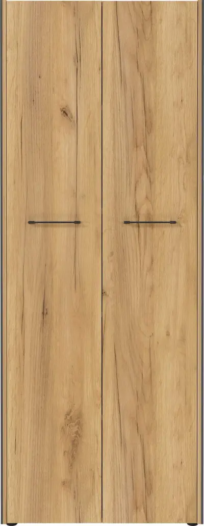 Archiefkast Robert 196 cm 2 deuren - antraciet/eik – kavel bij Openbare Verkopen, Beveren-Leie