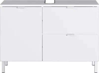 Wastafelonderkast Mauro 80cm met 2 deuren & lade - hoogglans wit – kavel bij Openbare Verkopen, Beveren-Leie