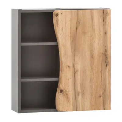 Hangkast Karan 60cm 1 deur - eik/antraciet – kavel bij Openbare Verkopen, Beveren-Leie