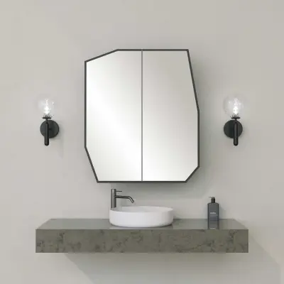 Quartz Badkamerkast | 100% MDF | Zwart – kavel bij Openbare Verkopen, Beveren-Leie