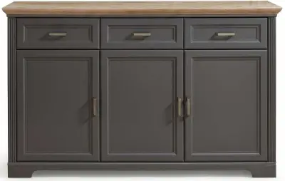 Dressoir Samine 3 lades 3 deuren - grafiet/eik – kavel bij Openbare Verkopen, Beveren-Leie