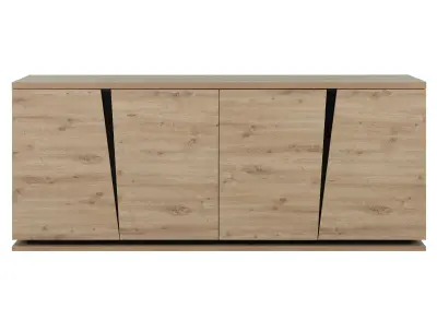 Dressoir Split 220cm met 4 deuren - artisan eik – kavel bij Openbare Verkopen, Beveren-Leie