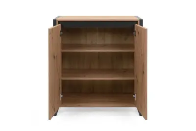 Commode Damon 80cm 2 deuren - eik/antraciet – kavel bij Openbare Verkopen, Beveren-Leie