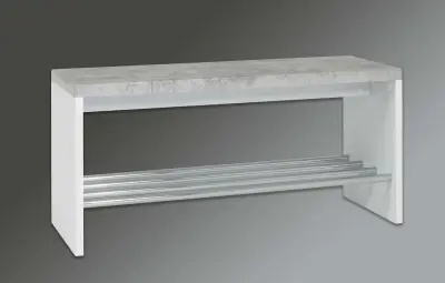 Bank Tillio 81cm, 1 rek - chroom/beton decor – kavel bij Openbare Verkopen, Beveren-Leie